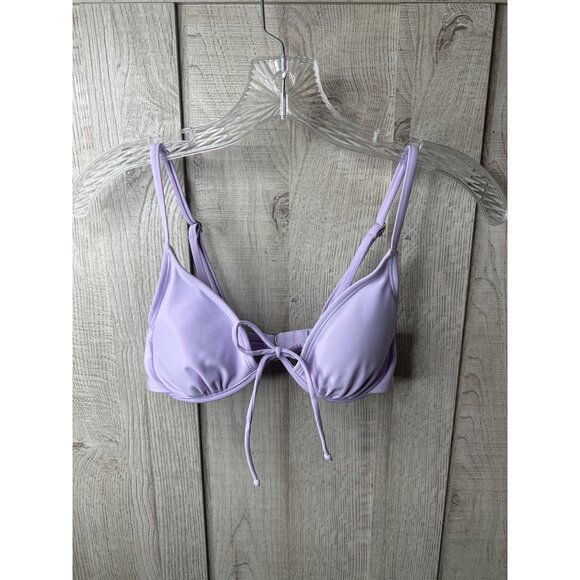 Wild Fable Bikini Tops XS Green & Lilac With Adjustable Straps Removable Pads - Picture 4 of 9